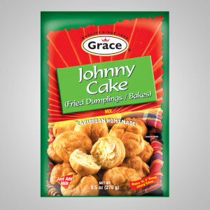 Grace Johnny Cake Mix gives fried dumplings in minutes. Just add water and capture the realness quick and easy! 9.5 oz