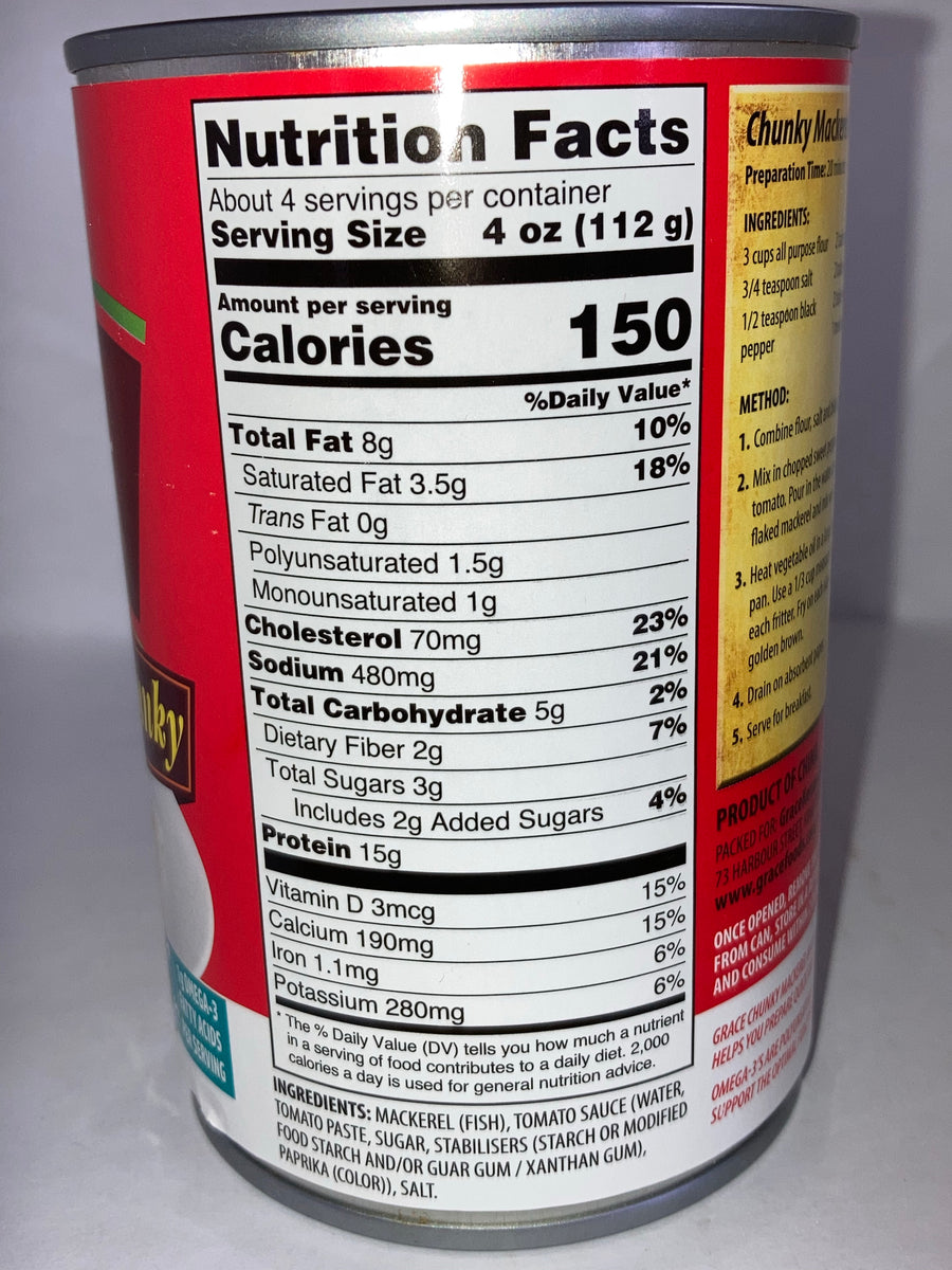 Grace Mackerel Chunky (in Tomato Sauce) 15oz