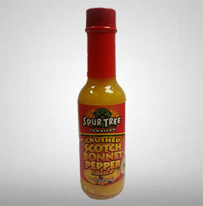 Authentic ripe Jamaican scotch bonnet peppers blended together into a fiery pepper sauce.