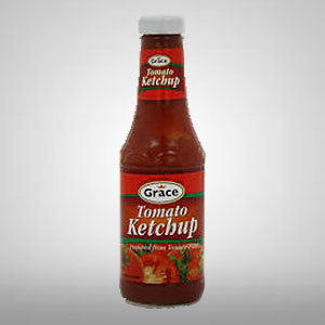 Grace Tomato Ketchup is a tasty combination of sun ripened tomatoes and spices with an extra hint of sugar adds Caribbean flavor.  Available in 2 sizes 13.5 & 22.29 oz.
