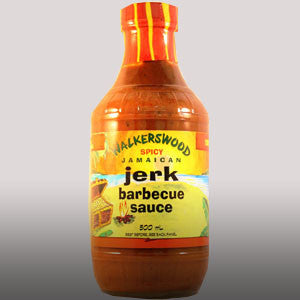 Walkerswood Spicy Jamaican Jerk Barbecue sauce is a combination of Walkerswood jerk seasoning paste and ripe bananas. The bananas add a sweet taste which alleviates that fiery spice of the Jerk